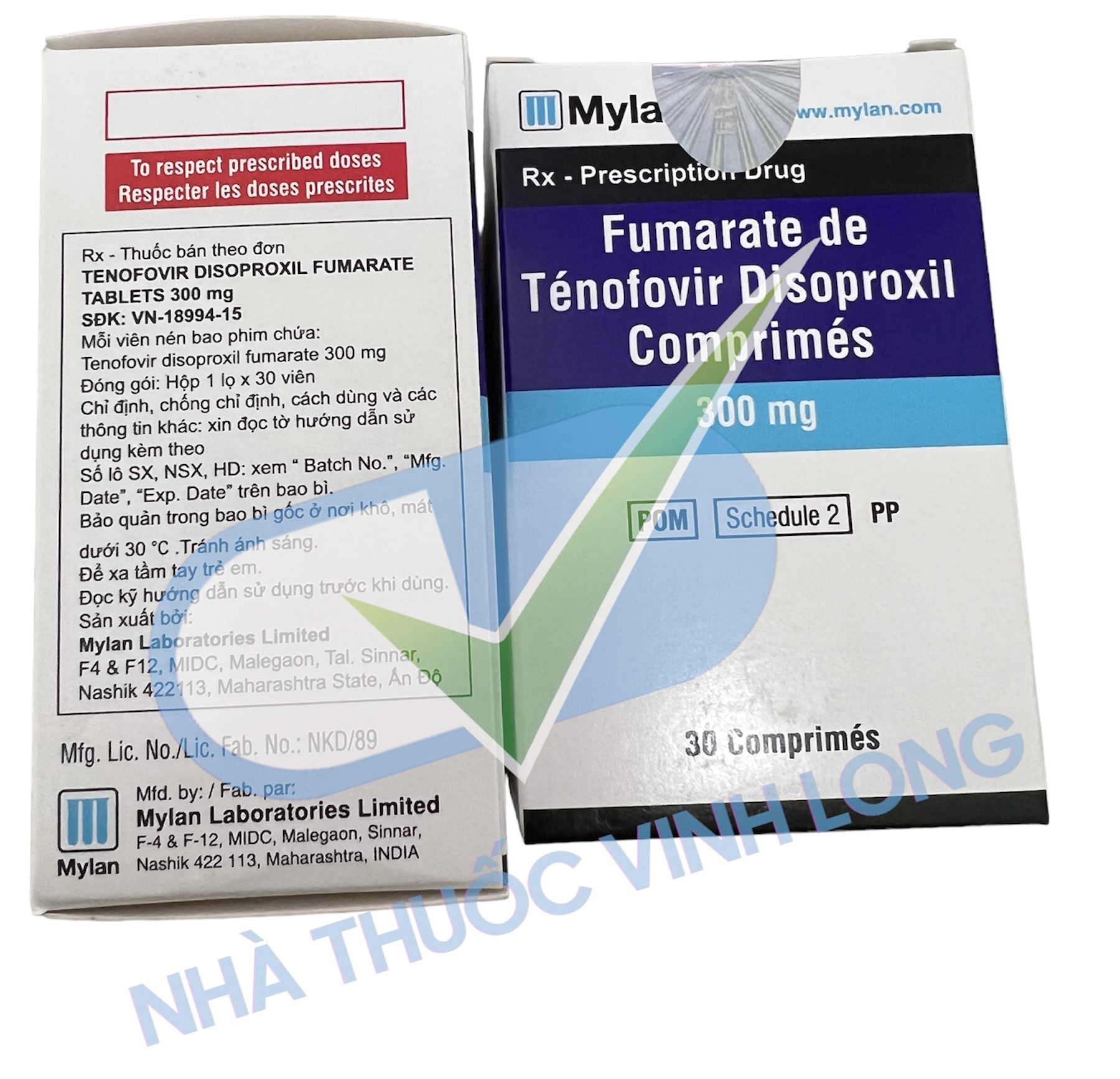 Tenofovir Mylan 300 nhà thuốc vinh long