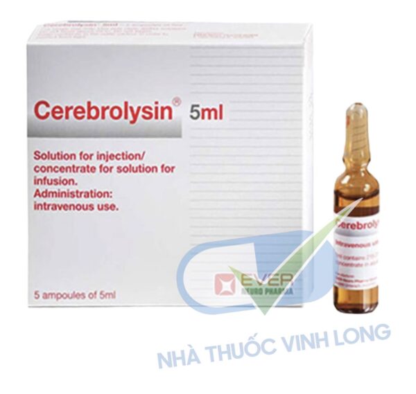 Cerebrolysini 5mL. Nguồn: Nhà thuốc Vinh Long